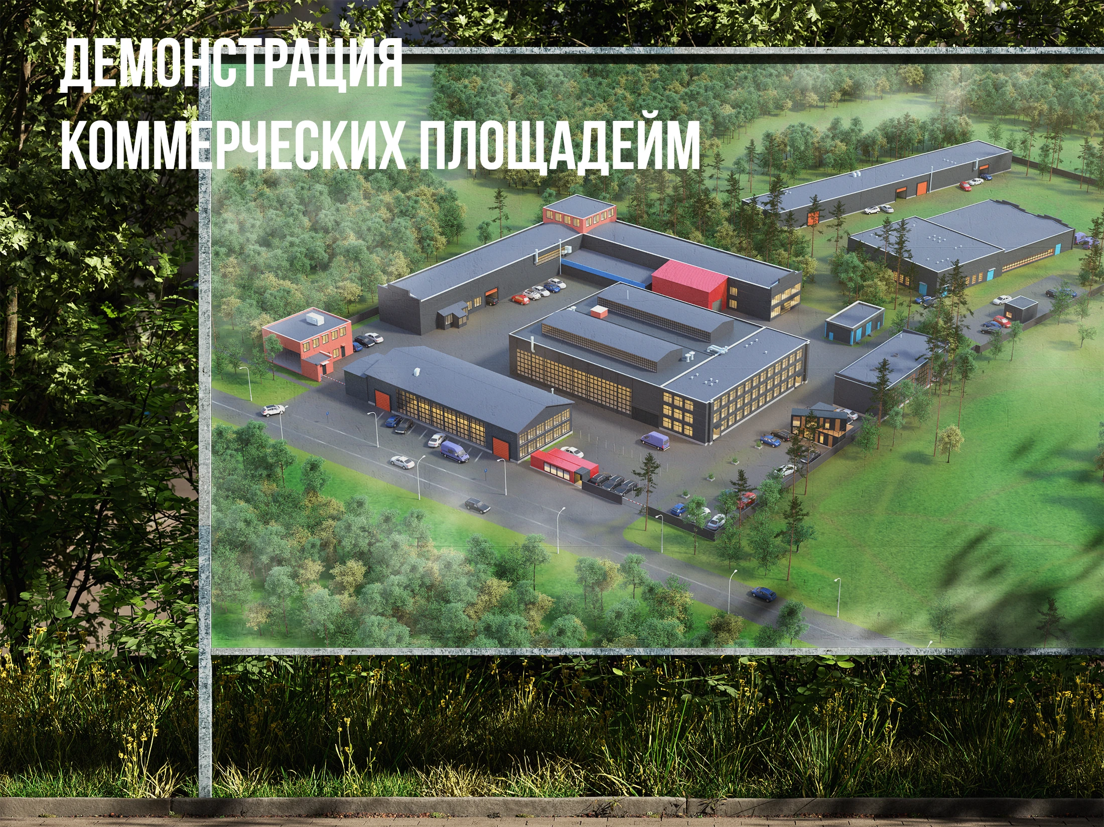 Комерческая территория нарисованная для сайта