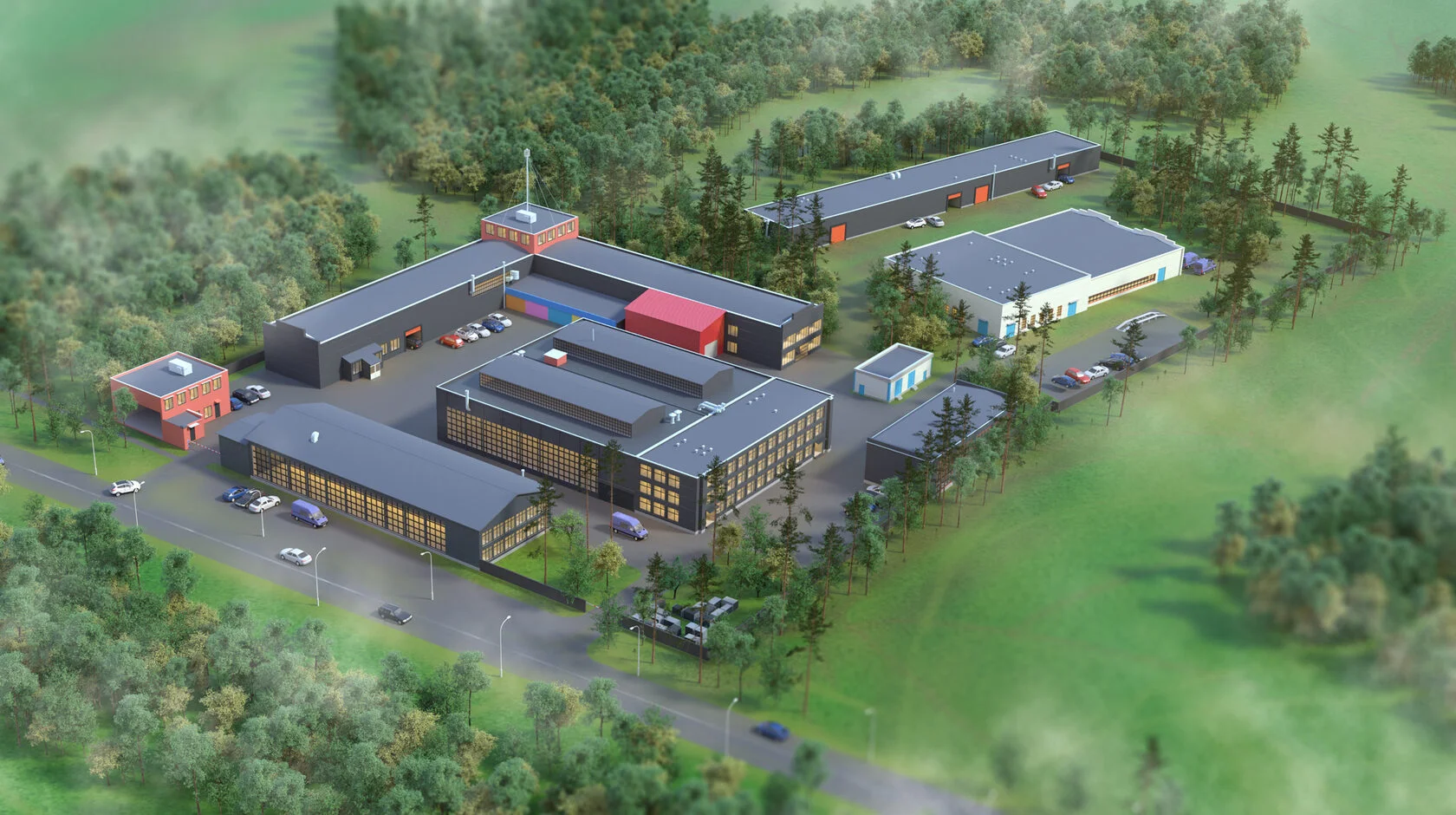 План территории в 3D сделланый для коммерческой территории