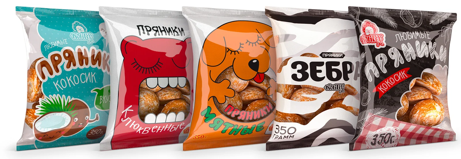 Демонстрация упаковок для серии пряников