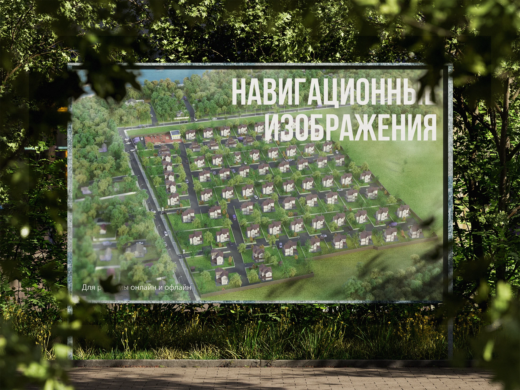 Демонстрация плана для территории сделанного для сайта