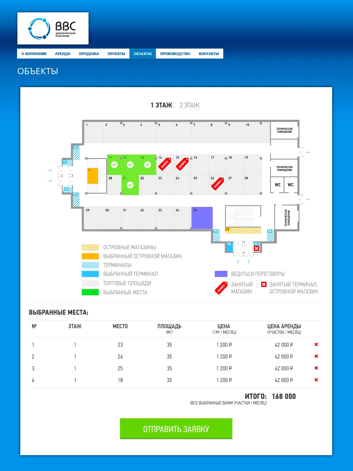 Дизайн для интерактивной карты на сайт