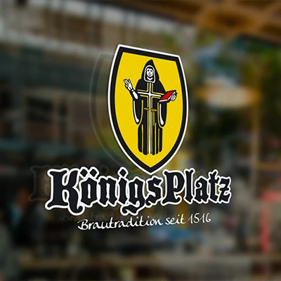 Логотип для частной пивоварни «Königs platz»