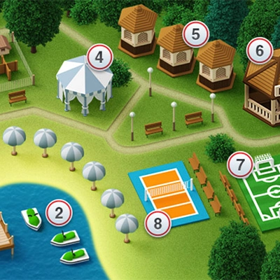 Интерактивная карта маршрута теплохода для Артус SPA Отель